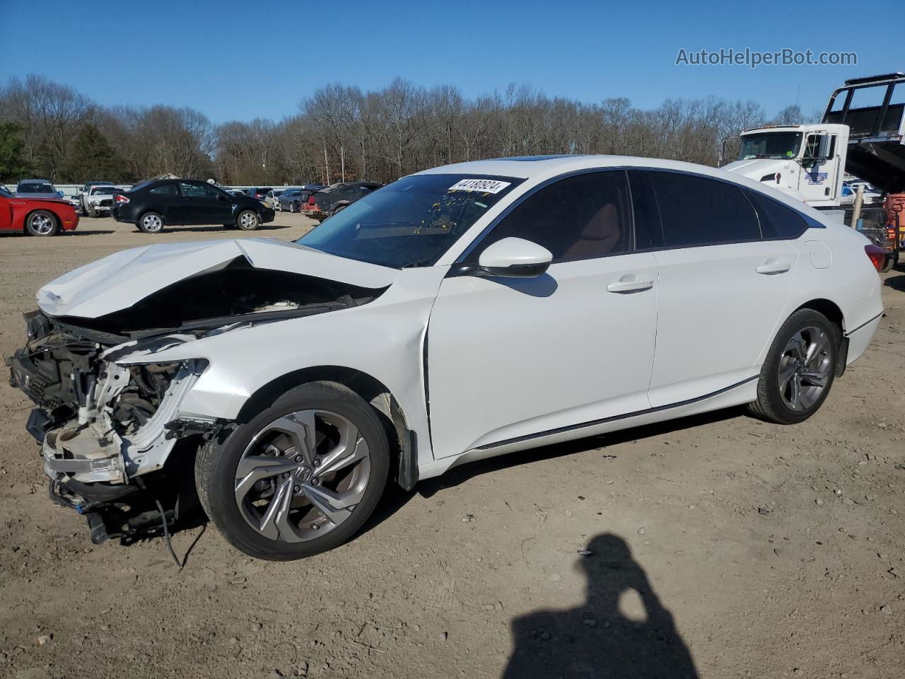 2019 Honda Accord Exl White vin: 1HGCV1F59KA006935