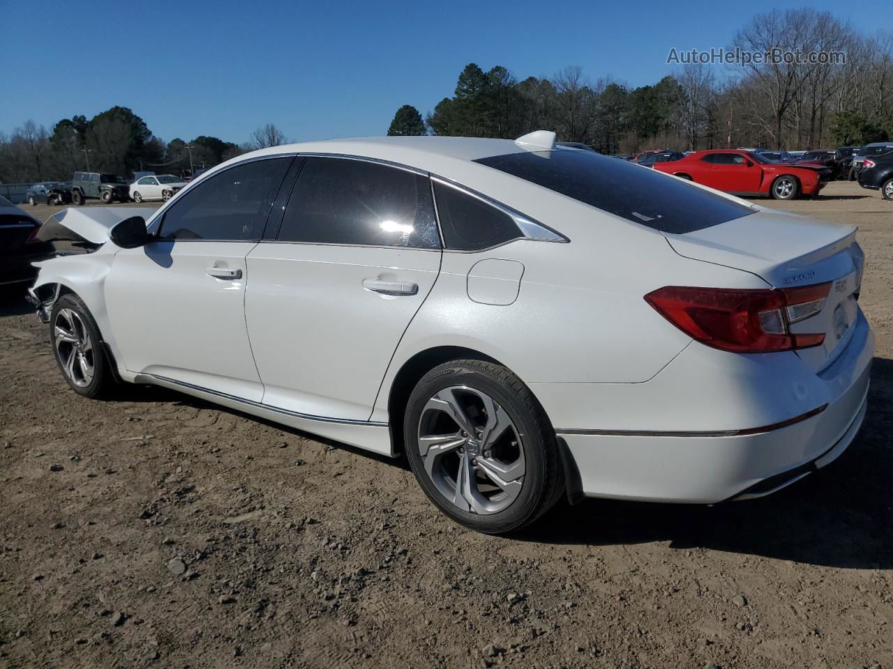 2019 Honda Accord Exl White vin: 1HGCV1F59KA006935