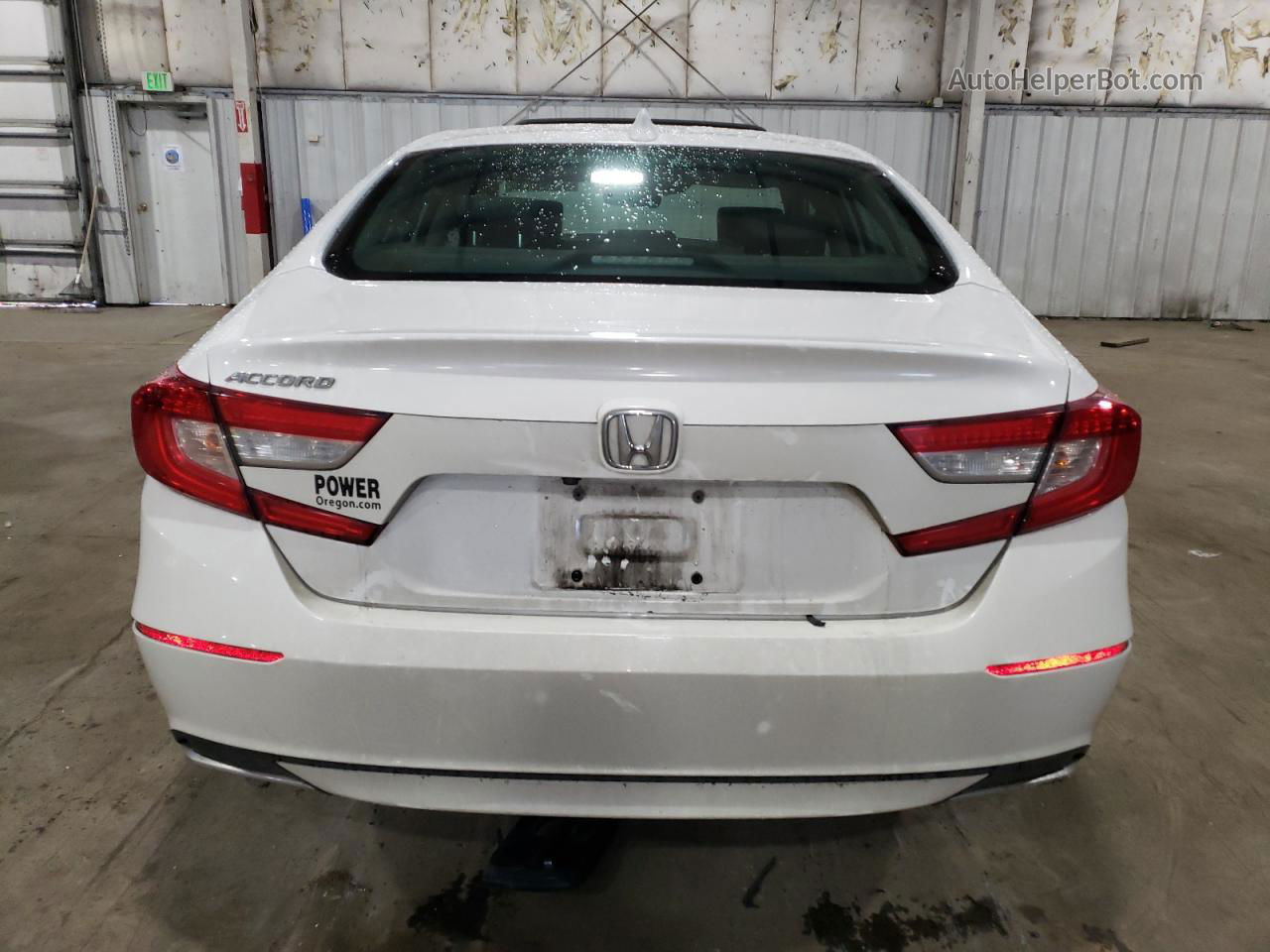 2018 Honda Accord Exl White vin: 1HGCV1F5XJA149553