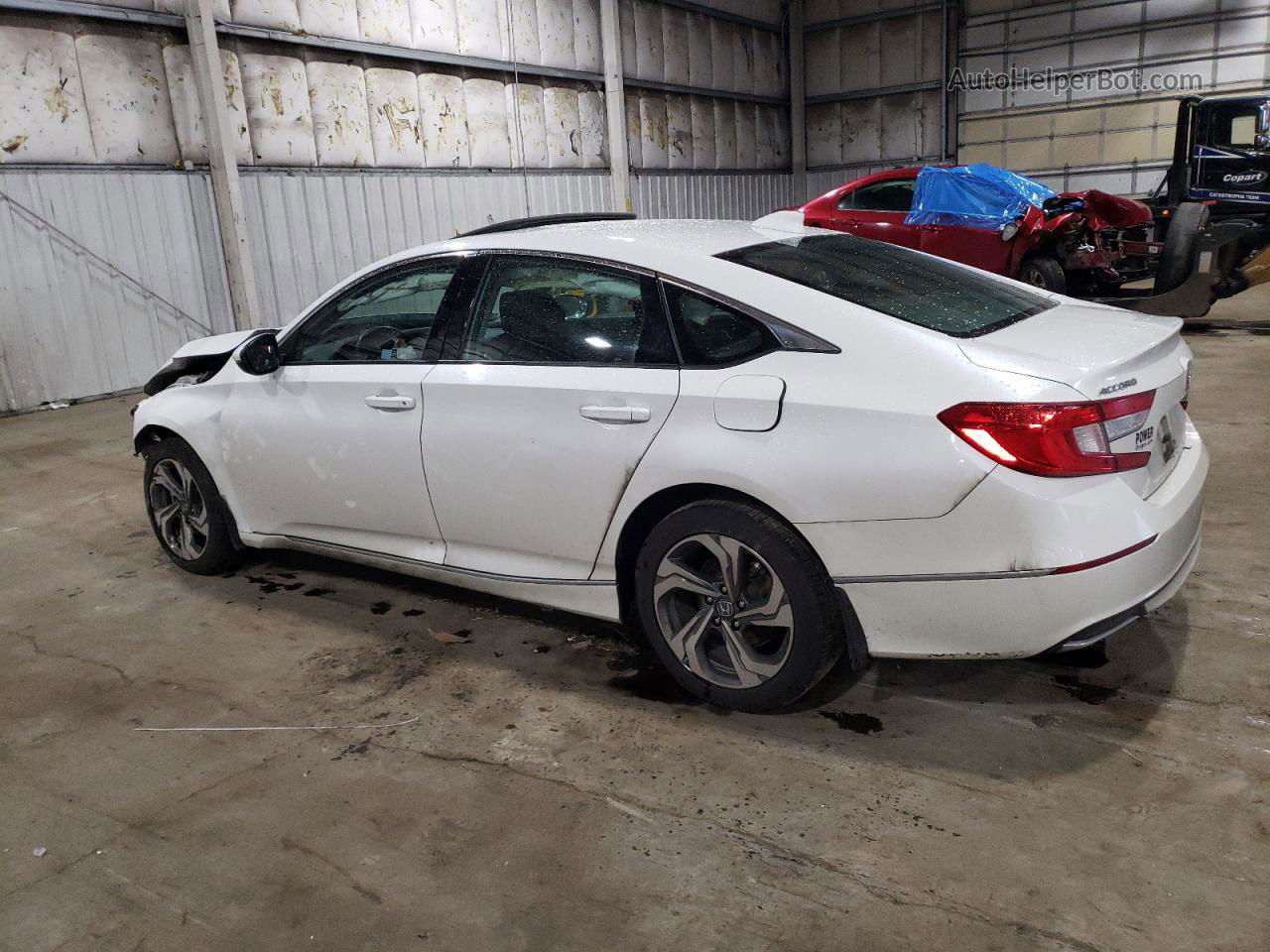 2018 Honda Accord Exl White vin: 1HGCV1F5XJA149553