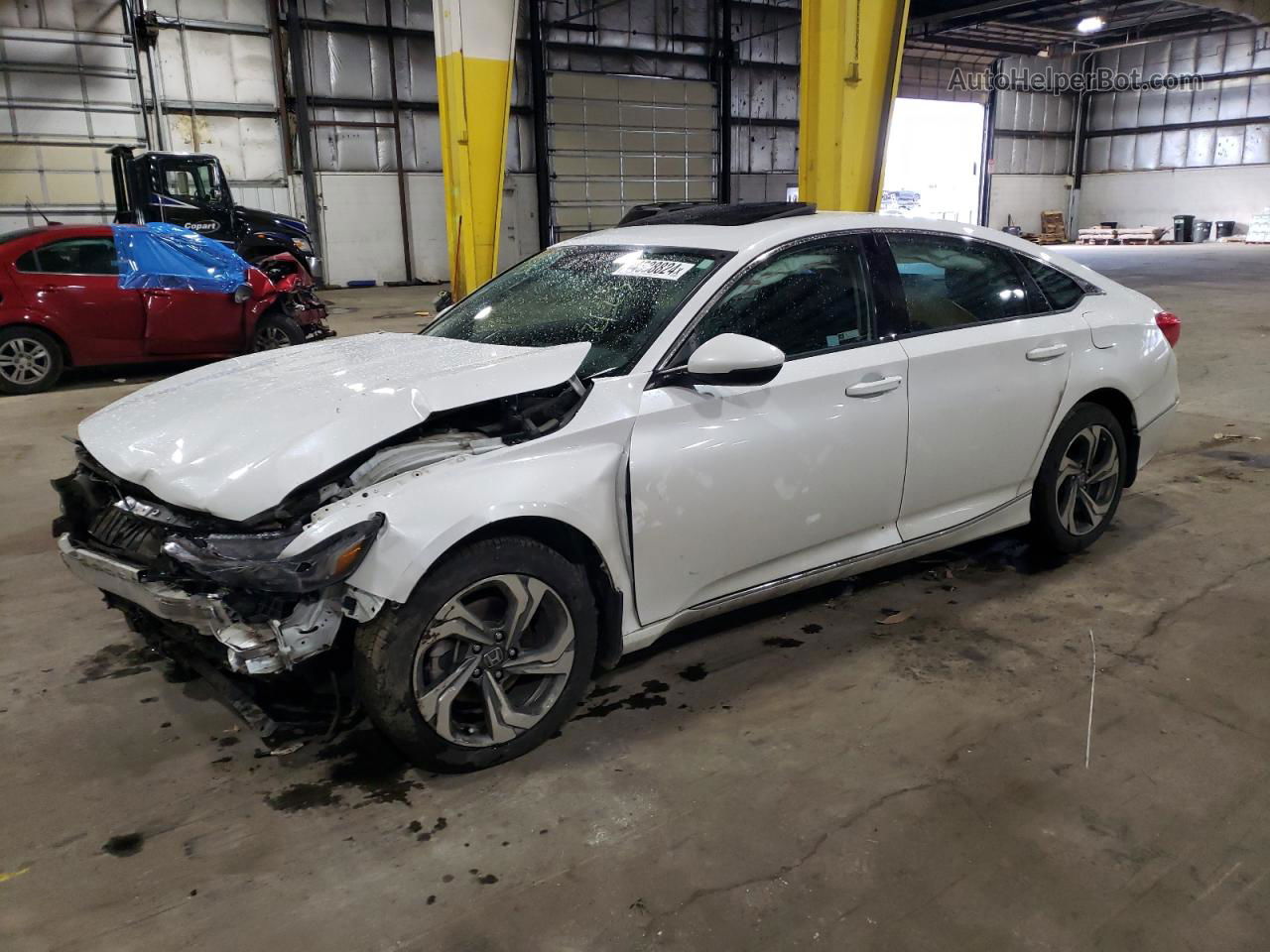 2018 Honda Accord Exl White vin: 1HGCV1F5XJA149553