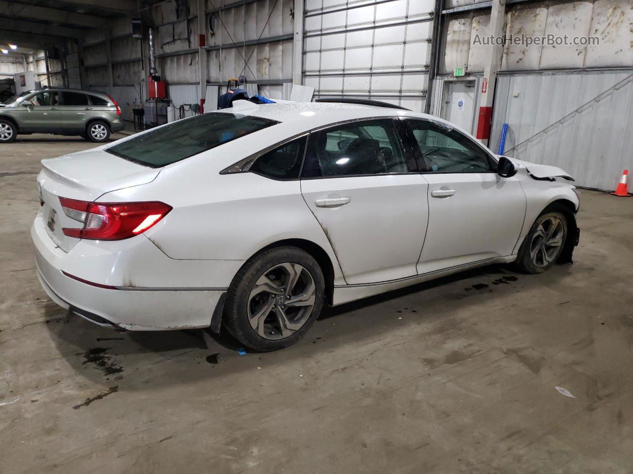 2018 Honda Accord Exl White vin: 1HGCV1F5XJA149553