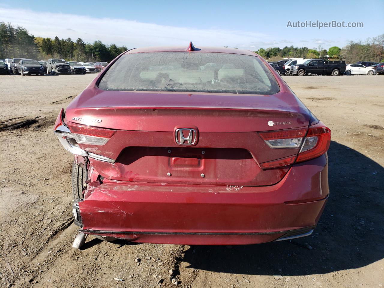 2019 Honda Accord Exl Red vin: 1HGCV1F5XKA025333