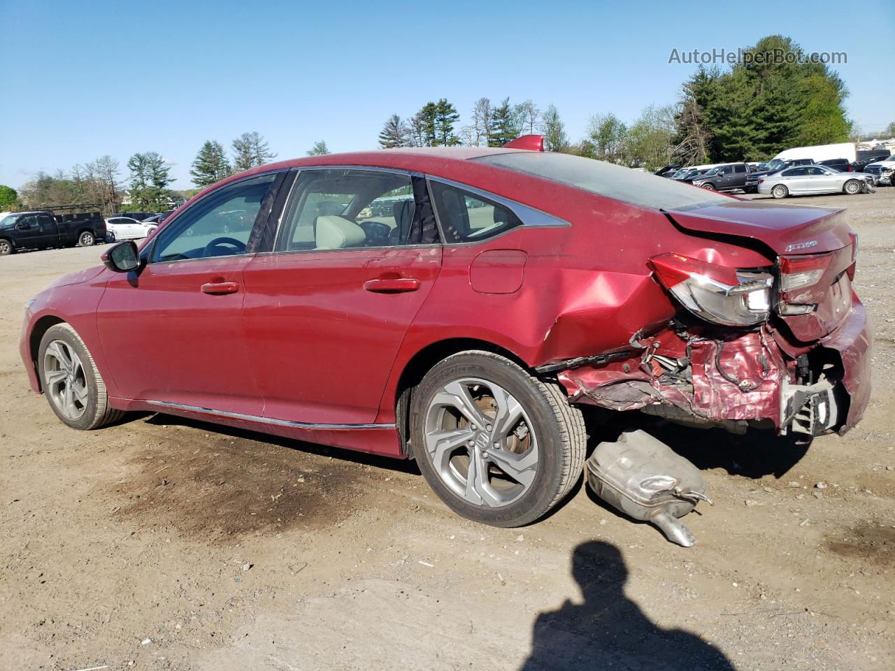 2019 Honda Accord Exl Red vin: 1HGCV1F5XKA025333