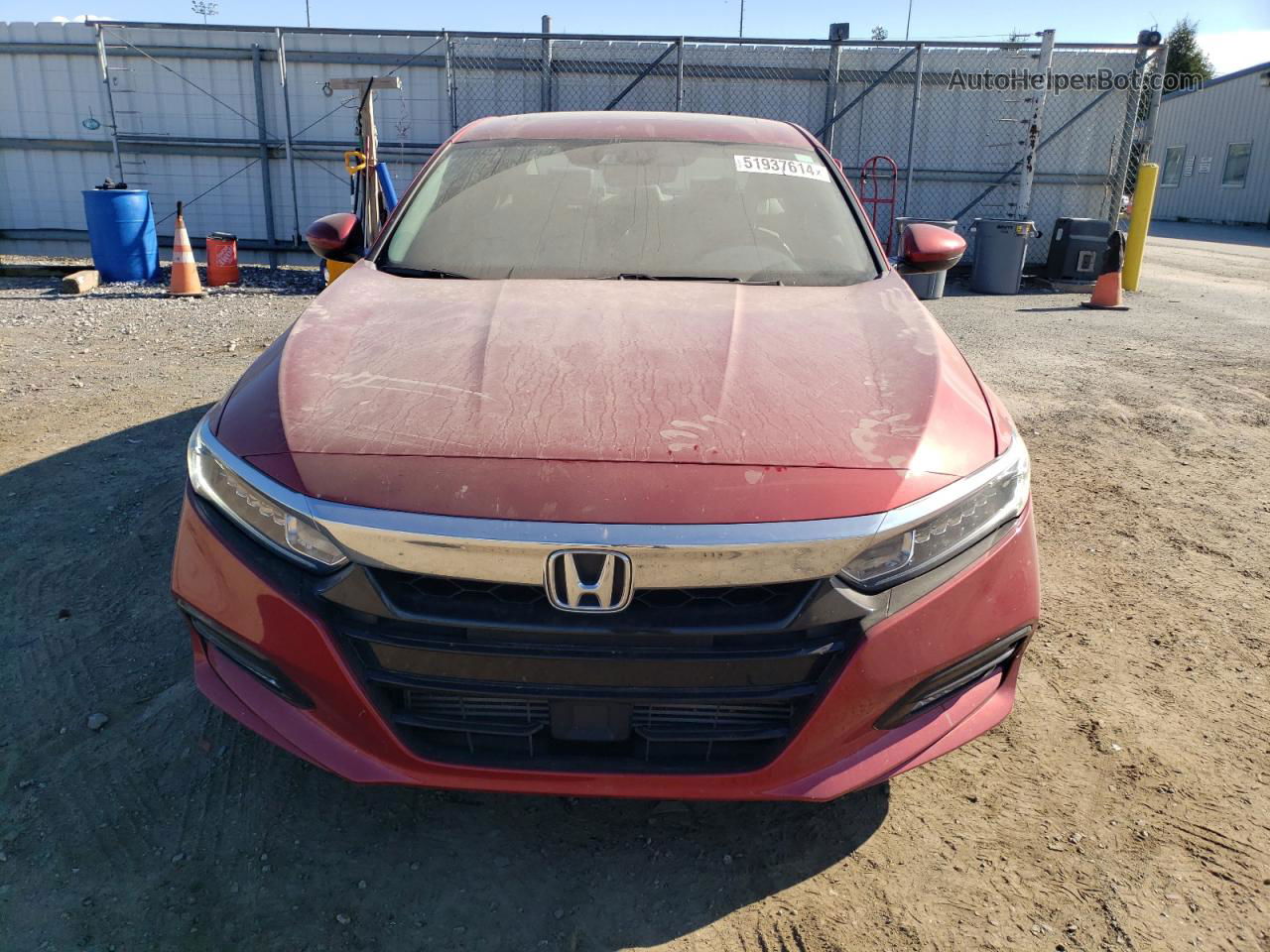 2019 Honda Accord Exl Red vin: 1HGCV1F5XKA025333