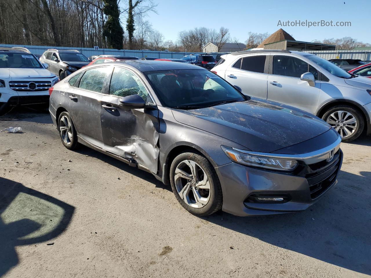 2019 Honda Accord Exl Gray vin: 1HGCV1F5XKA080204