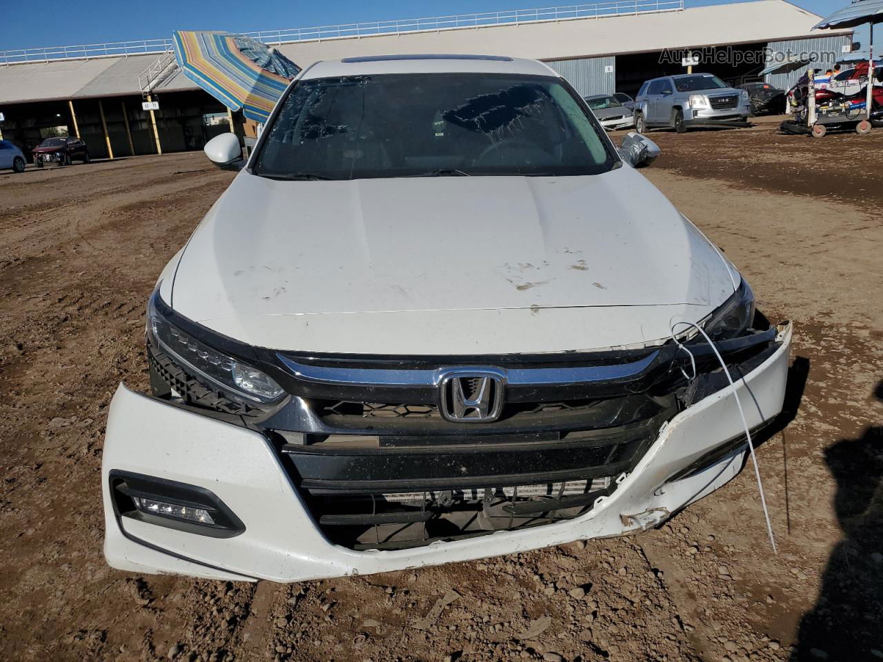 2019 Honda Accord Exl White vin: 1HGCV1F5XKA094278