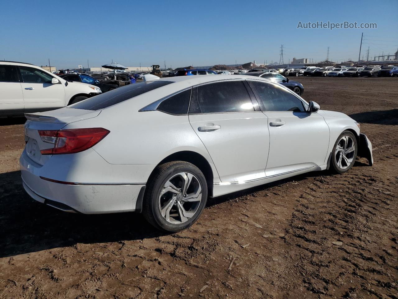 2019 Honda Accord Exl White vin: 1HGCV1F5XKA094278