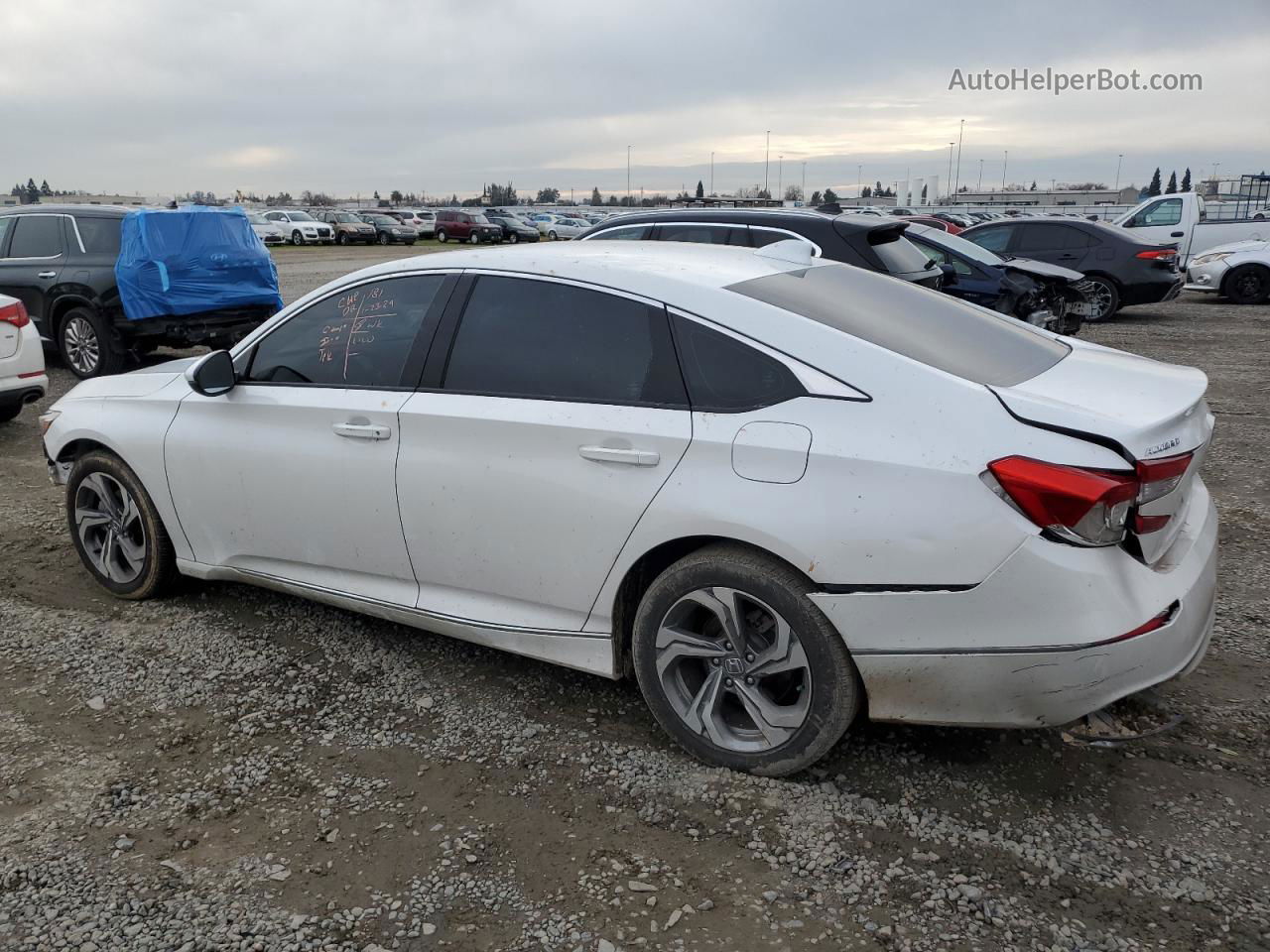 2019 Honda Accord Exl White vin: 1HGCV1F5XKA116862