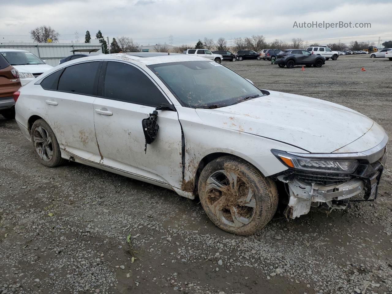 2019 Honda Accord Exl White vin: 1HGCV1F5XKA116862