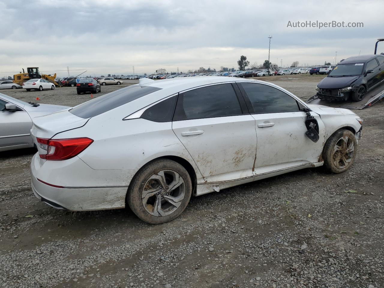 2019 Honda Accord Exl White vin: 1HGCV1F5XKA116862