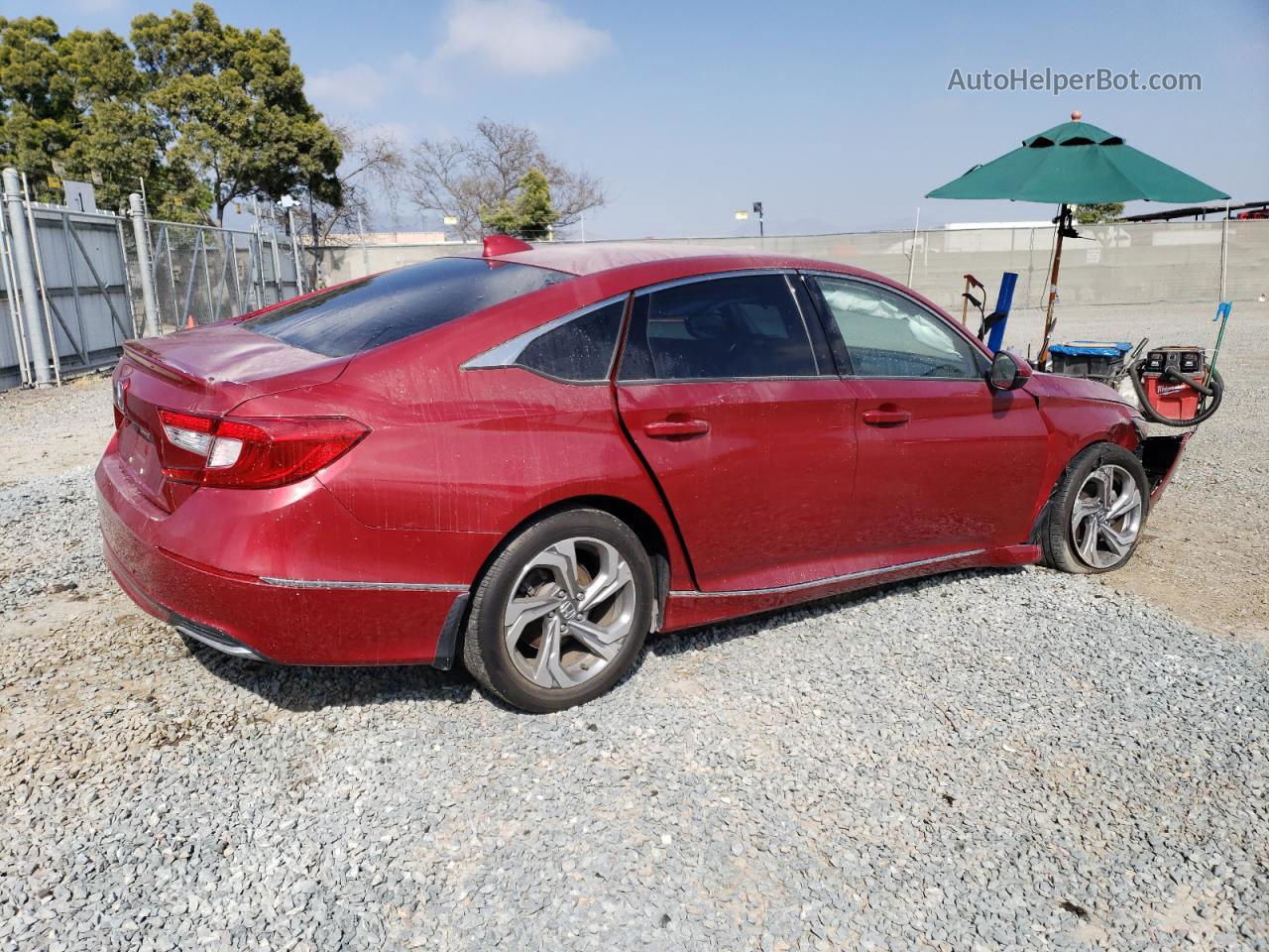 2019 Honda Accord Exl Red vin: 1HGCV1F5XKA121057