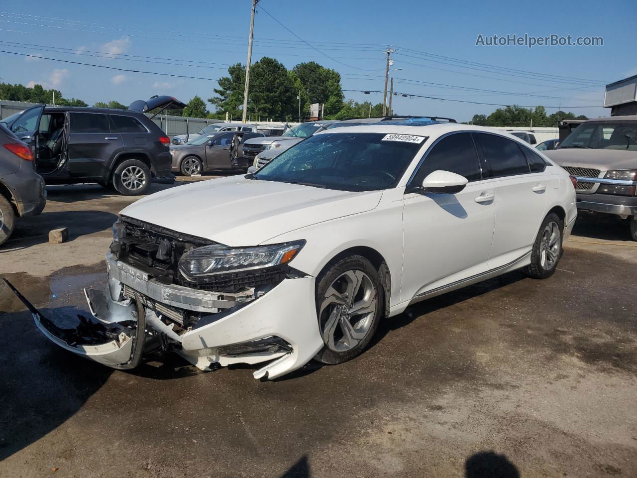 2018 Honda Accord Exl White vin: 1HGCV1F64JA175722