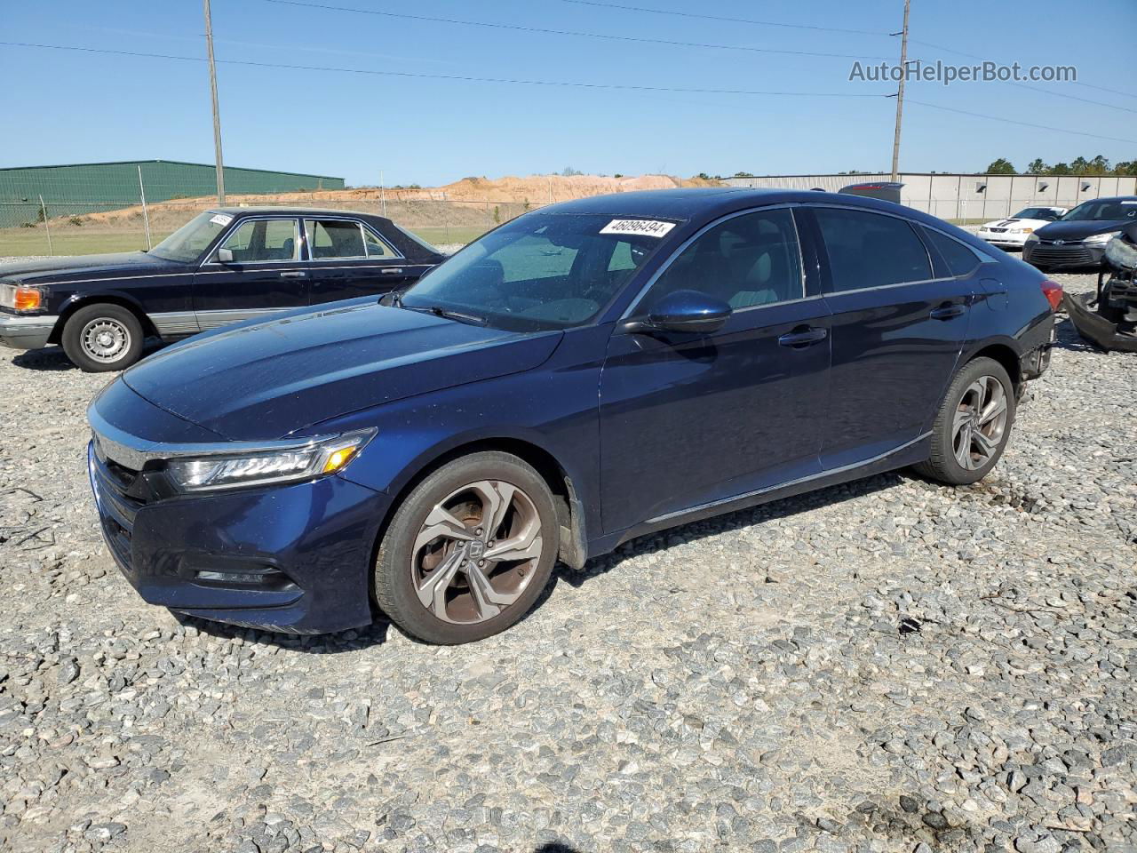 2018 Honda Accord Exl Blue vin: 1HGCV1F66JA123203