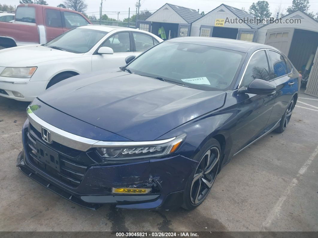 2018 Honda Accord Ex-l Blue vin: 1HGCV1F68JA093136