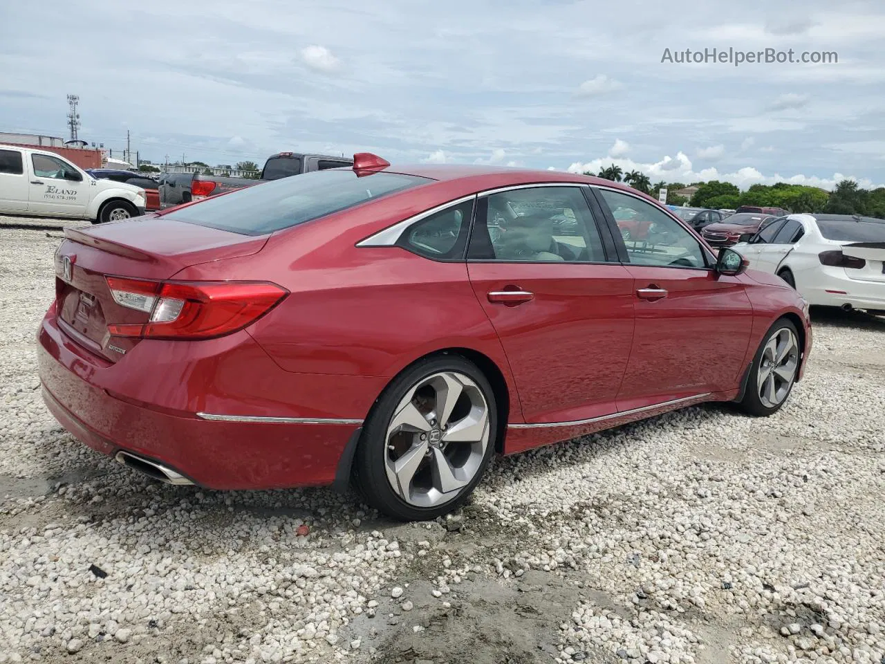 2018 Honda Accord Touring Red vin: 1HGCV1F91JA047416