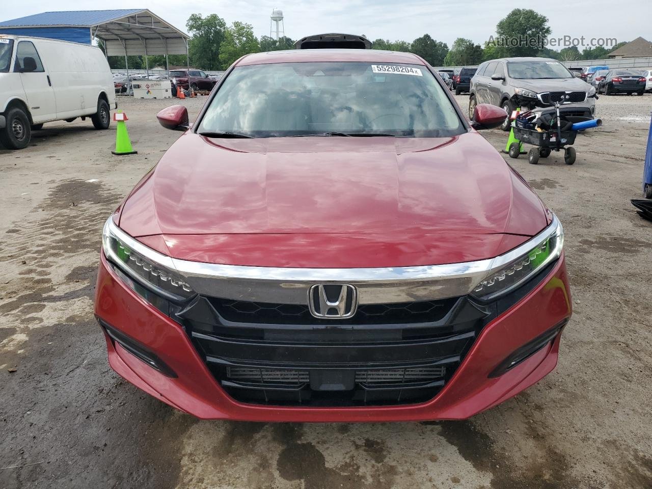 2018 Honda Accord Touring Red vin: 1HGCV1F91JA183254