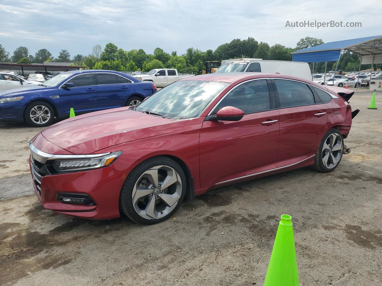 2018 Honda Accord Touring Red vin: 1HGCV1F91JA183254