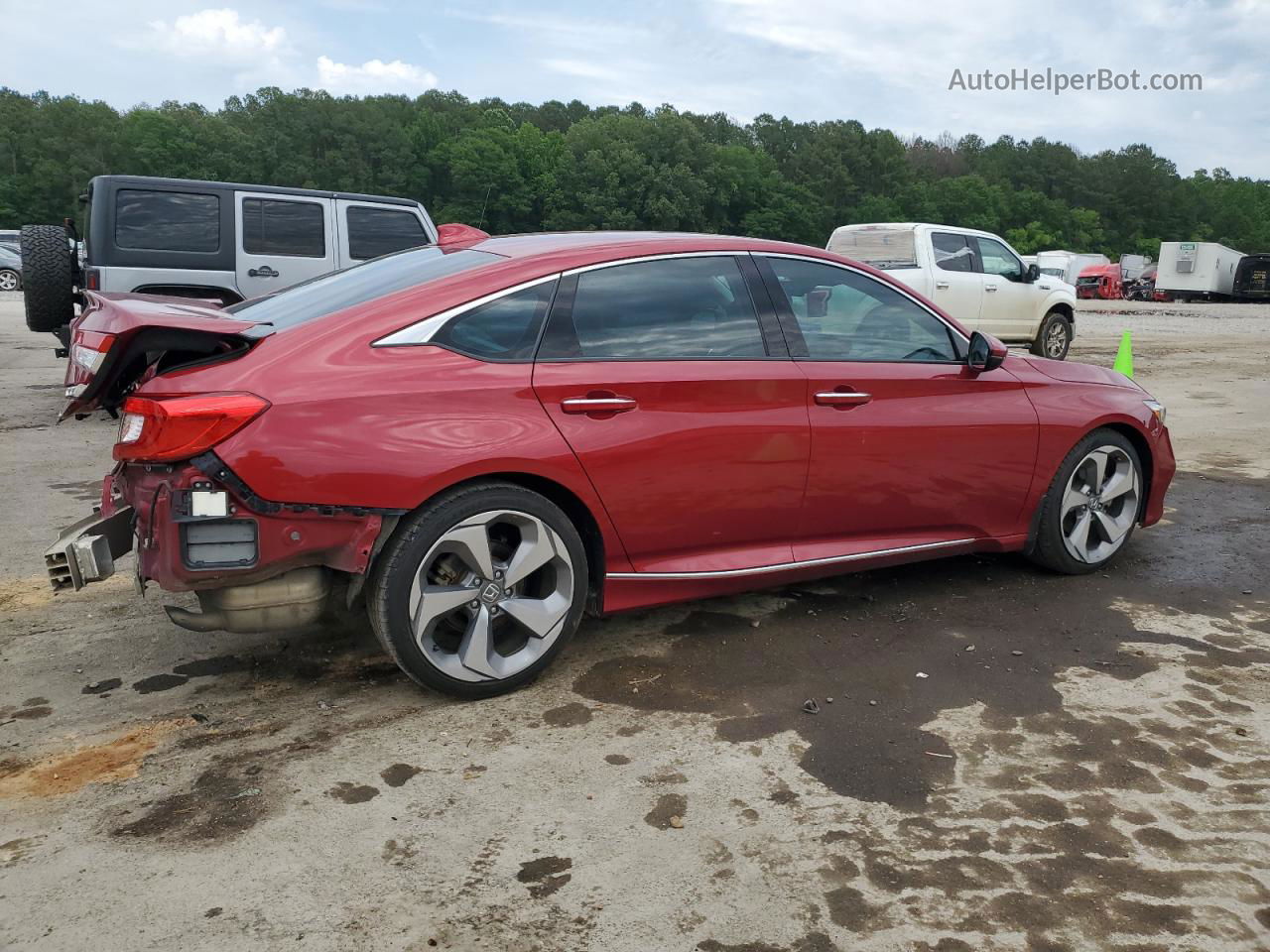 2018 Honda Accord Touring Red vin: 1HGCV1F91JA183254