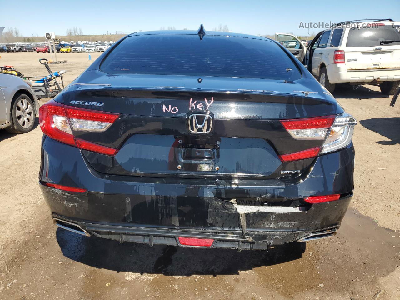 2019 Honda Accord Touring Black vin: 1HGCV1F91KA803411