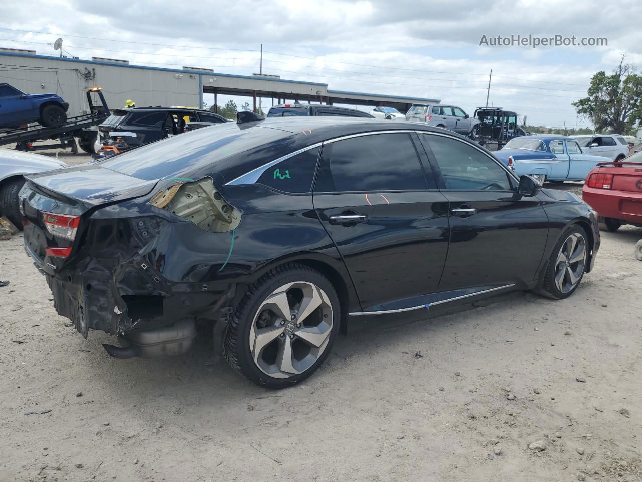 2018 Honda Accord Touring Black vin: 1HGCV1F92JA053595