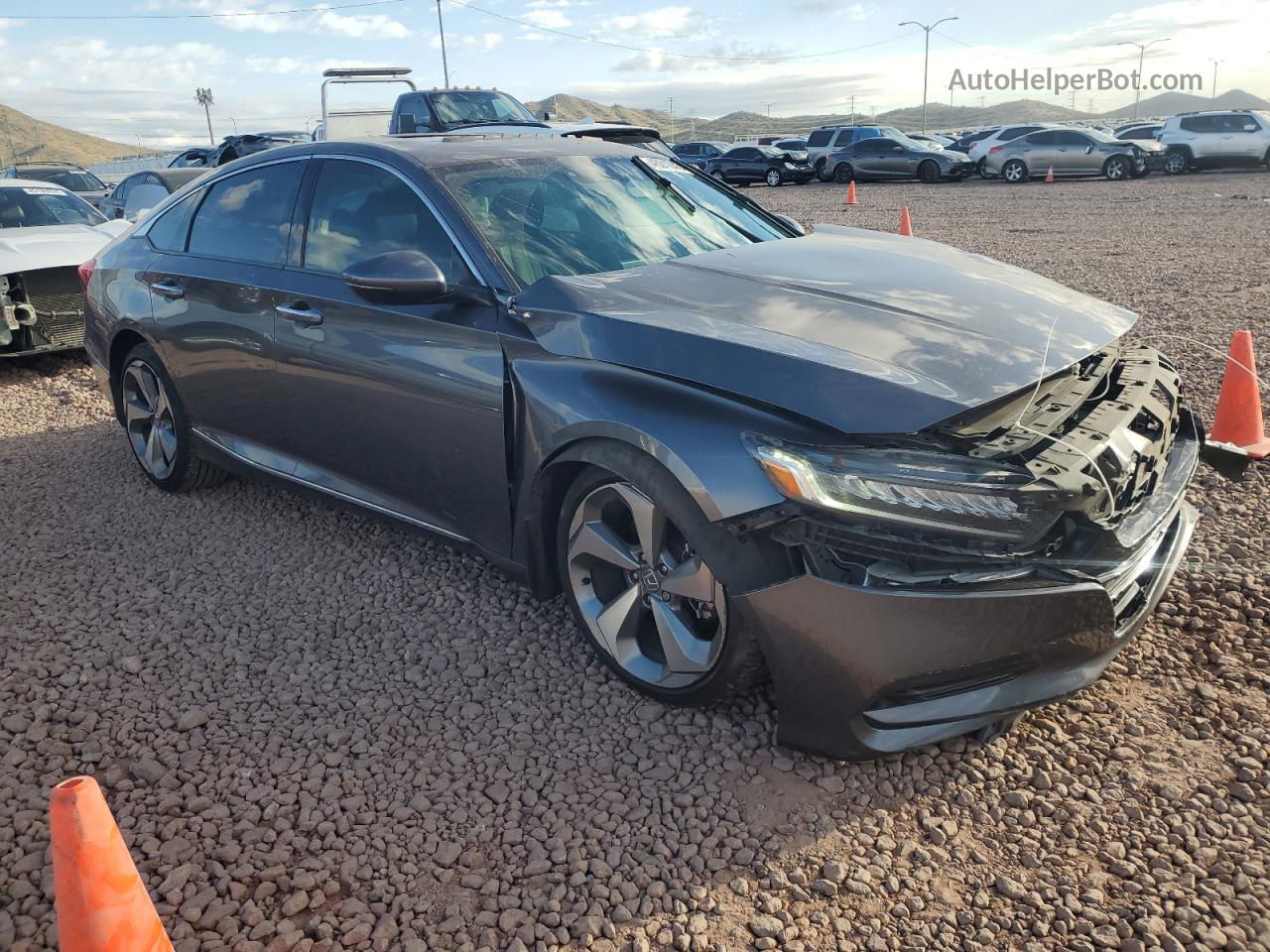 2018 Honda Accord Touring Gray vin: 1HGCV1F92JA079517