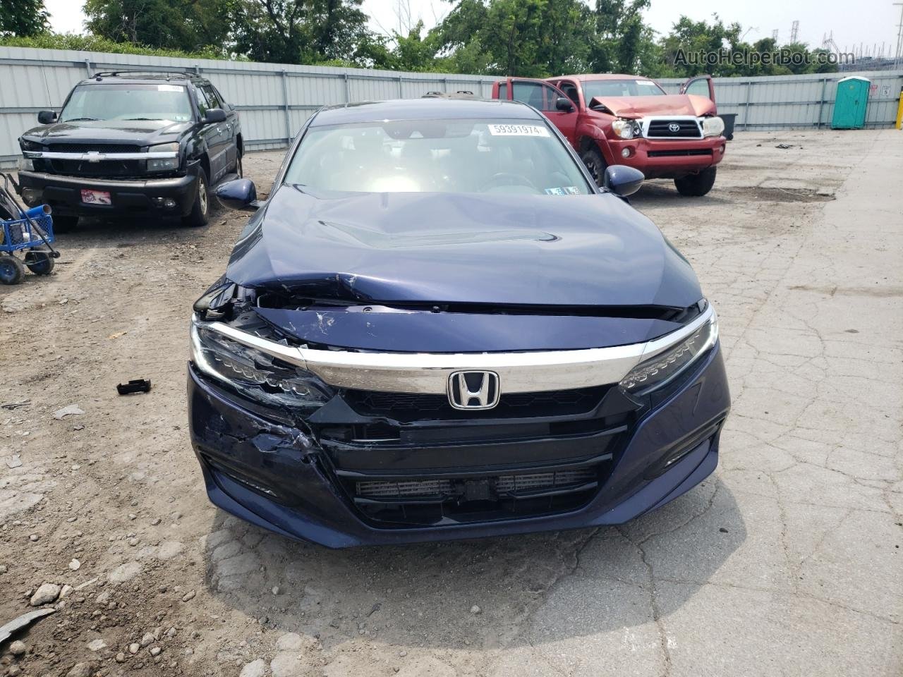 2018 Honda Accord Touring Blue vin: 1HGCV1F92JA154183