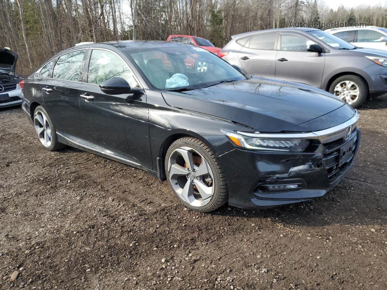 2019 Honda Accord Touring Black vin: 1HGCV1F95KA804898