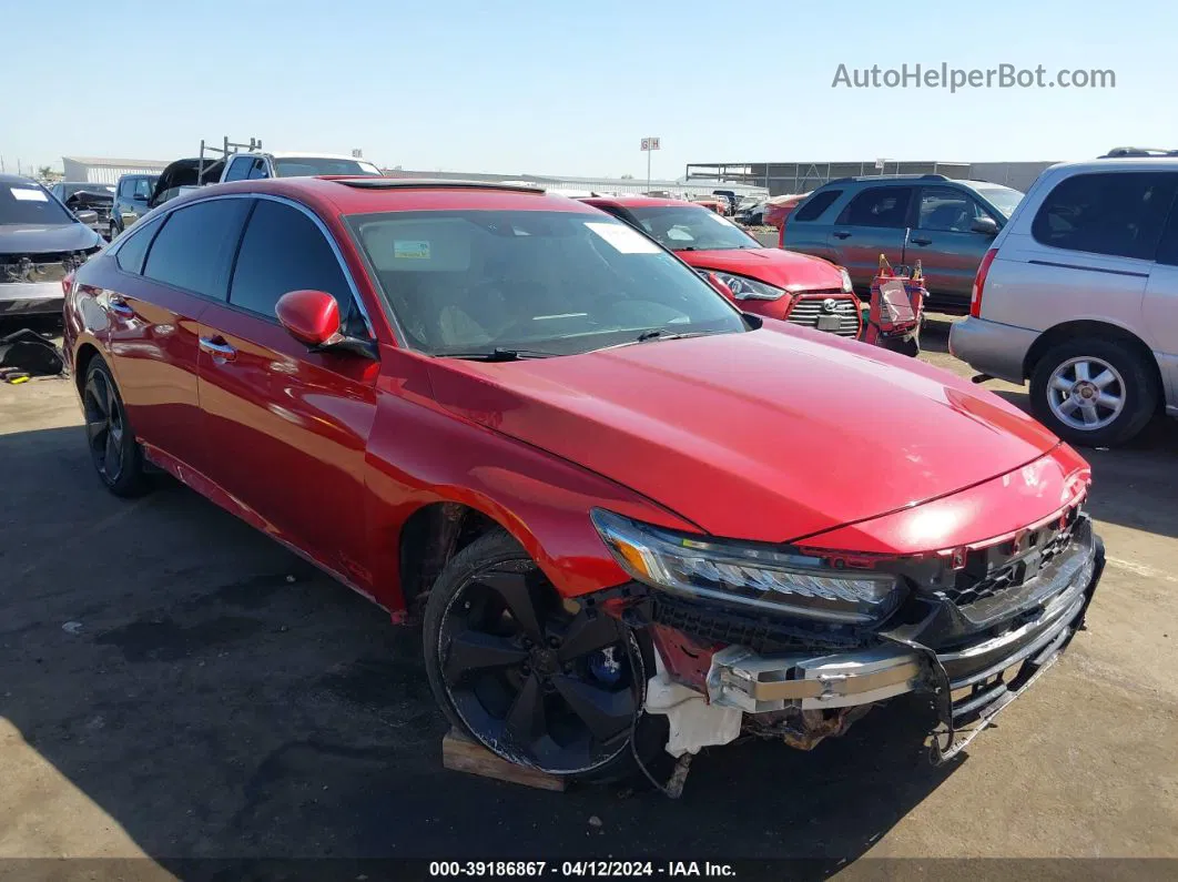 2018 Honda Accord Touring Red vin: 1HGCV1F96JA096160