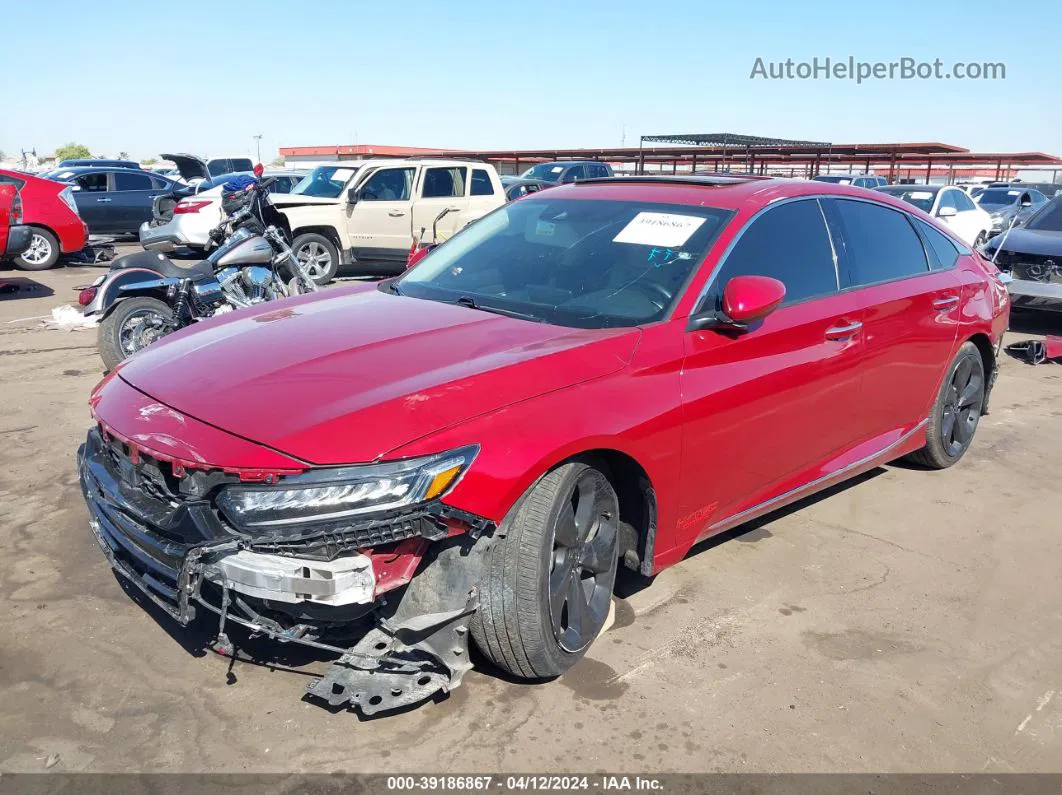 2018 Honda Accord Touring Red vin: 1HGCV1F96JA096160