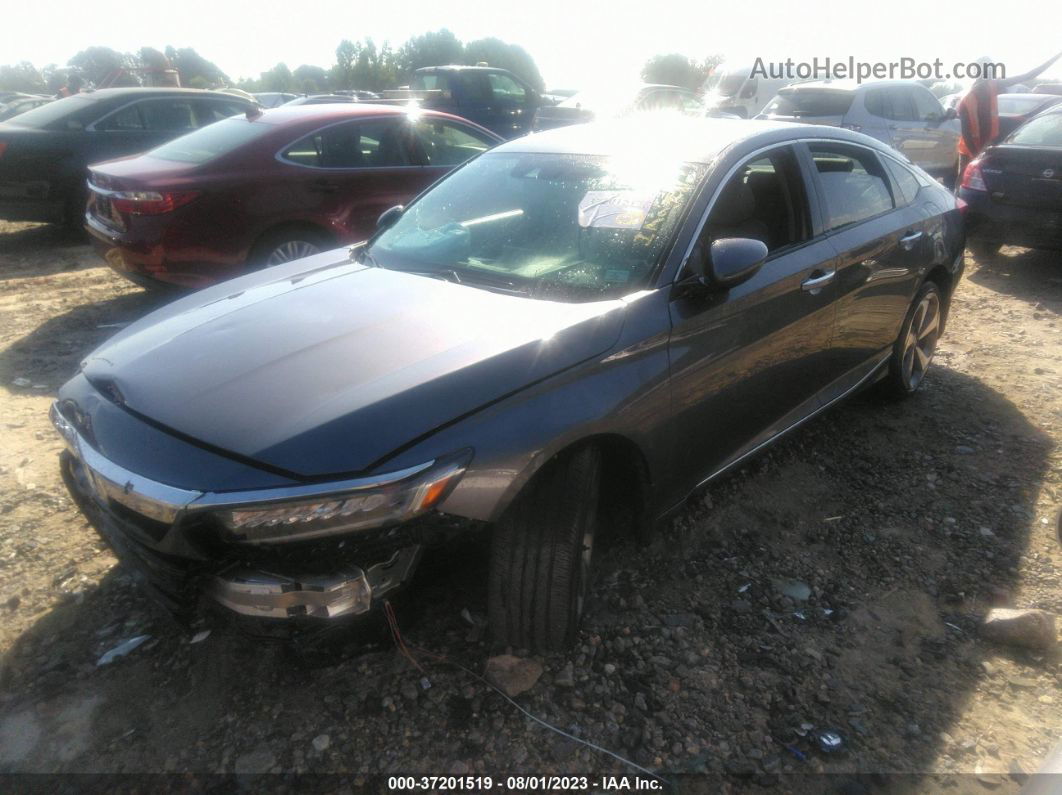 2018 Honda Accord Sedan Touring 1.5t Gray vin: 1HGCV1F96JA180690