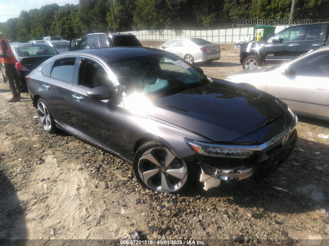 2018 Honda Accord Sedan Touring 1.5t Gray vin: 1HGCV1F96JA180690