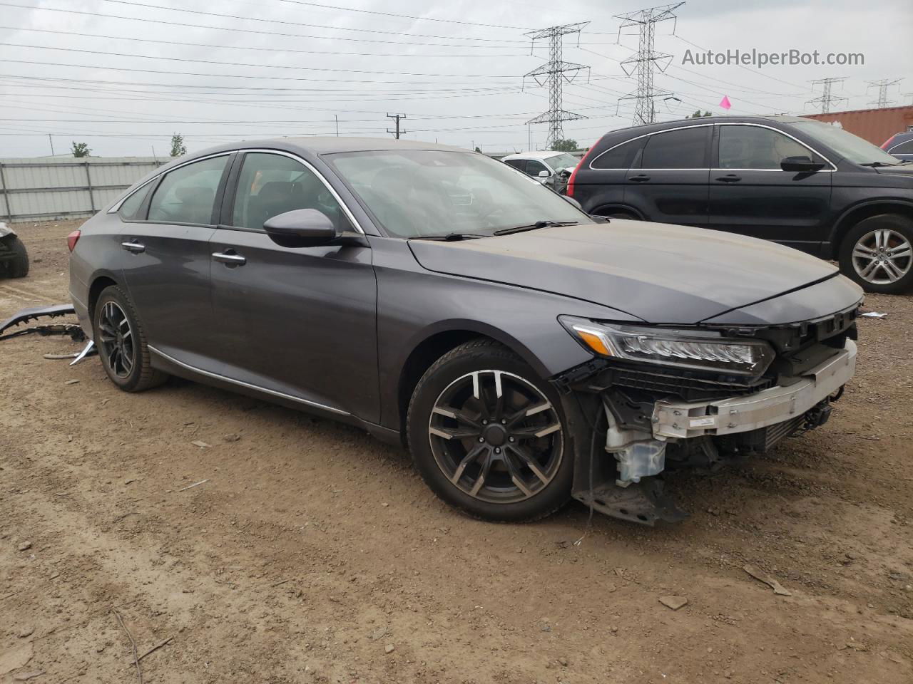 2018 Honda Accord Touring Gray vin: 1HGCV1F98JA140627