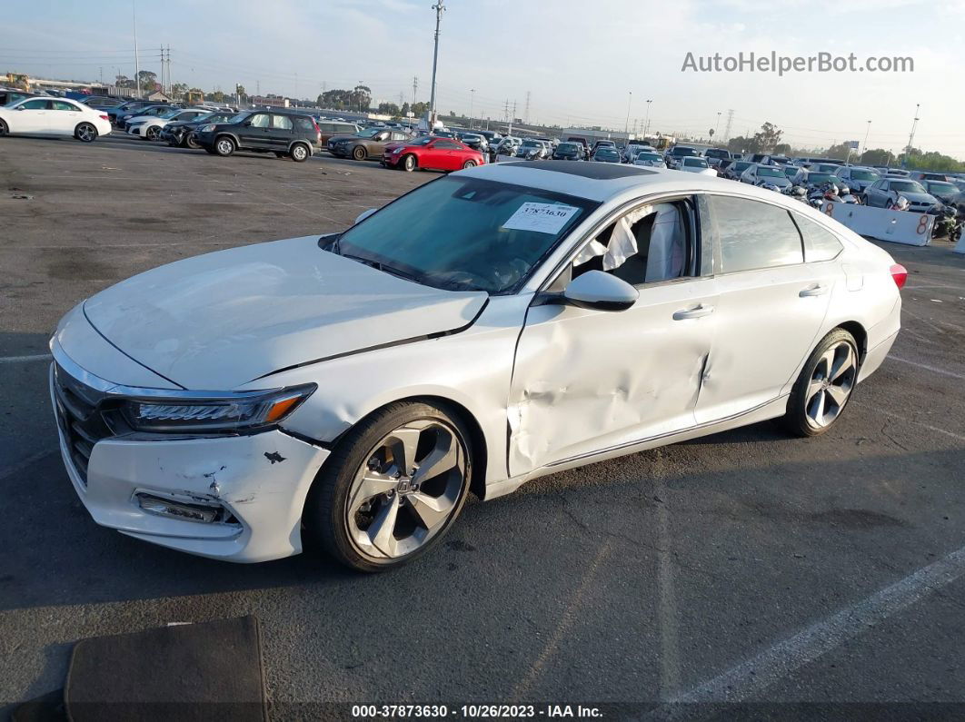 2018 Honda Accord Sedan Touring 1.5t White vin: 1HGCV1F99JA026779