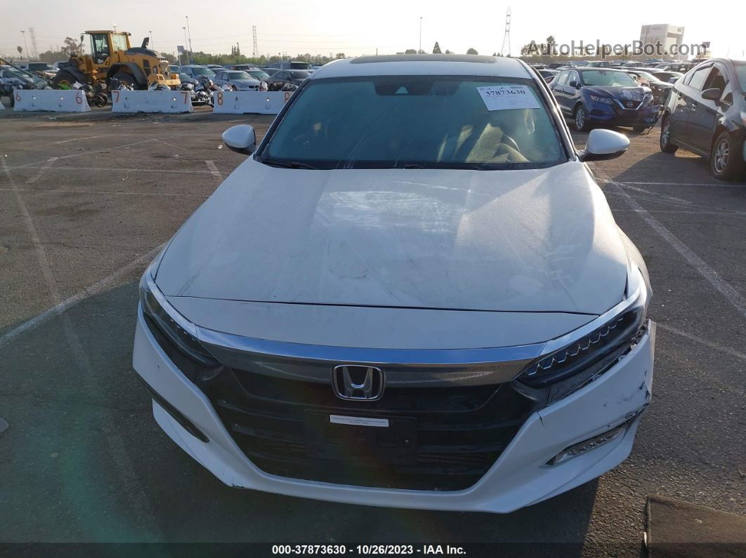 2018 Honda Accord Sedan Touring 1.5t White vin: 1HGCV1F99JA026779