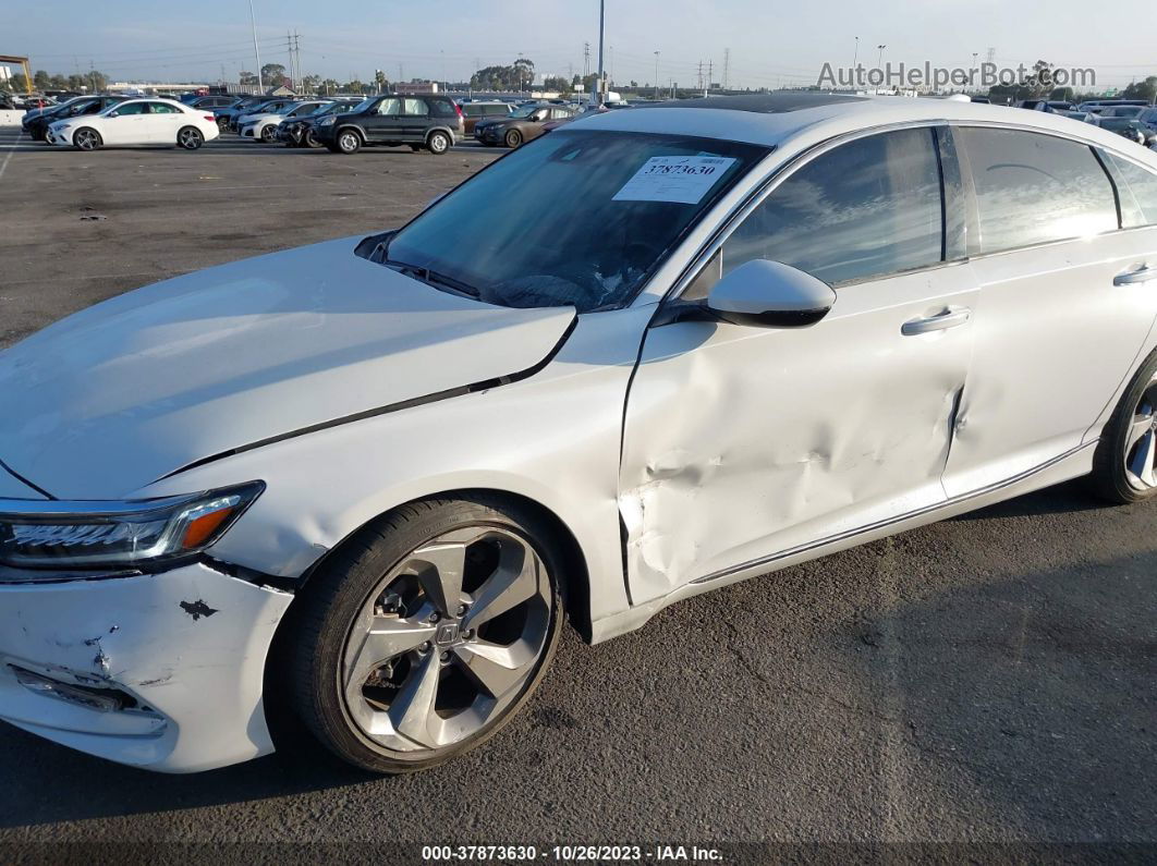 2018 Honda Accord Sedan Touring 1.5t White vin: 1HGCV1F99JA026779