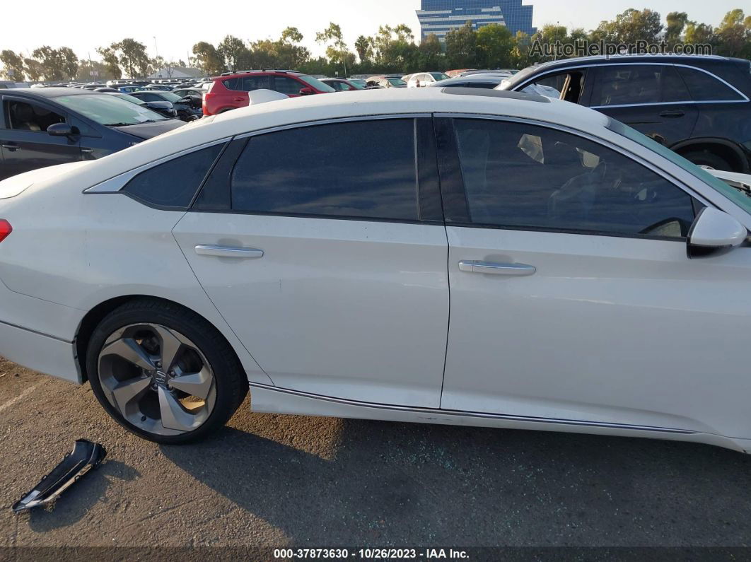 2018 Honda Accord Sedan Touring 1.5t White vin: 1HGCV1F99JA026779