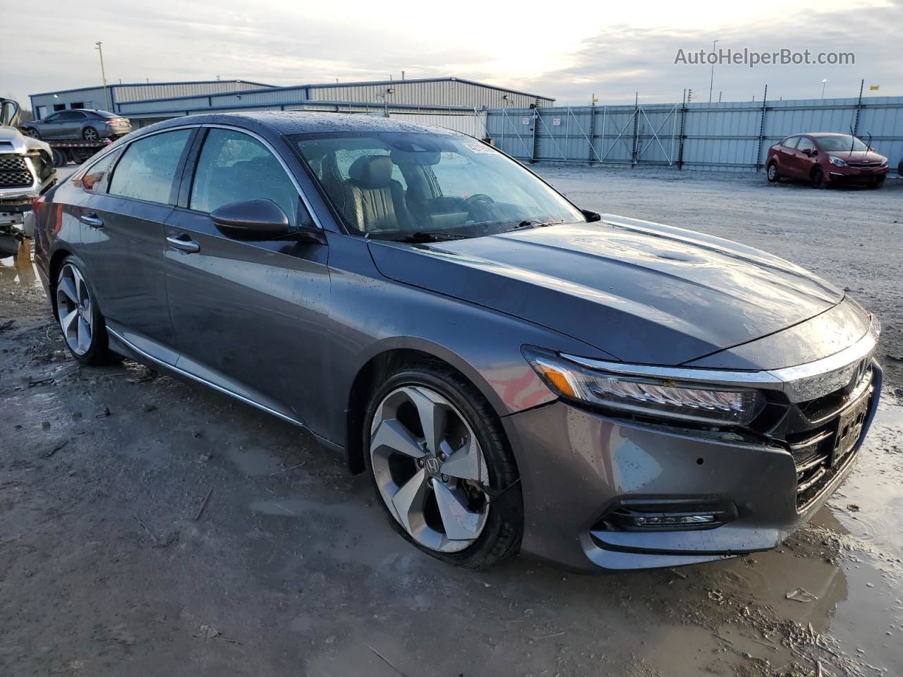 2018 Honda Accord Touring Gray vin: 1HGCV1F9XJA176173