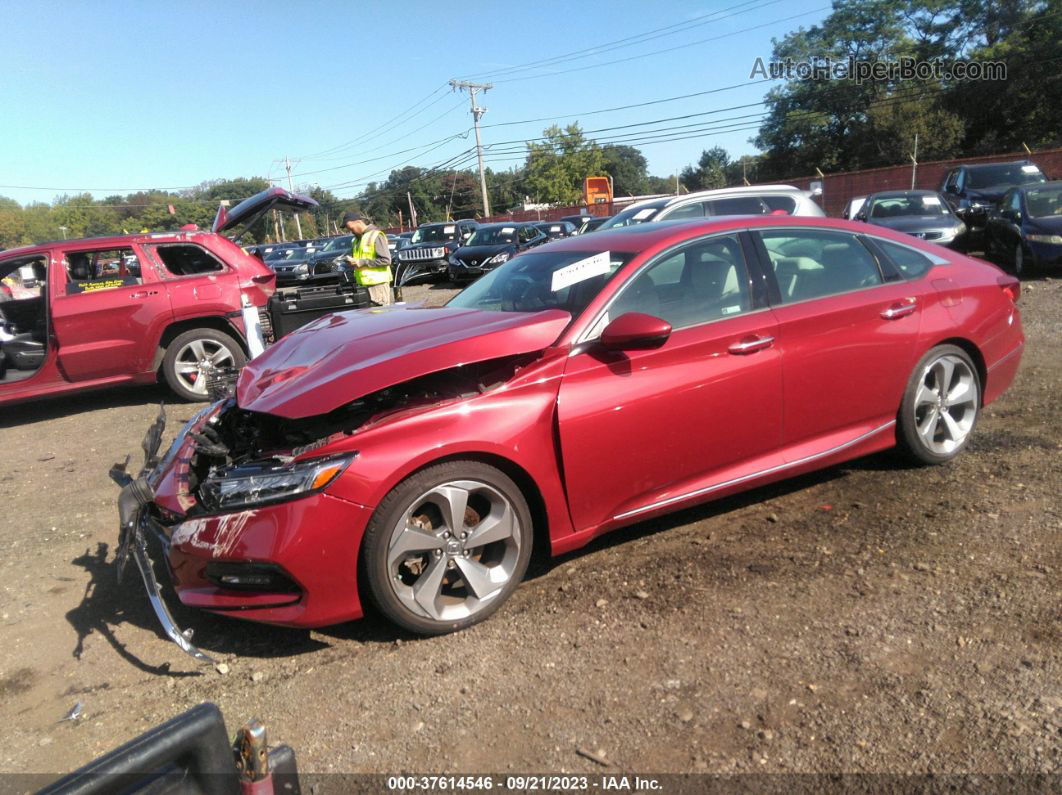 2018 Honda Accord Sedan Touring 1.5t Red vin: 1HGCV1F9XJA197198