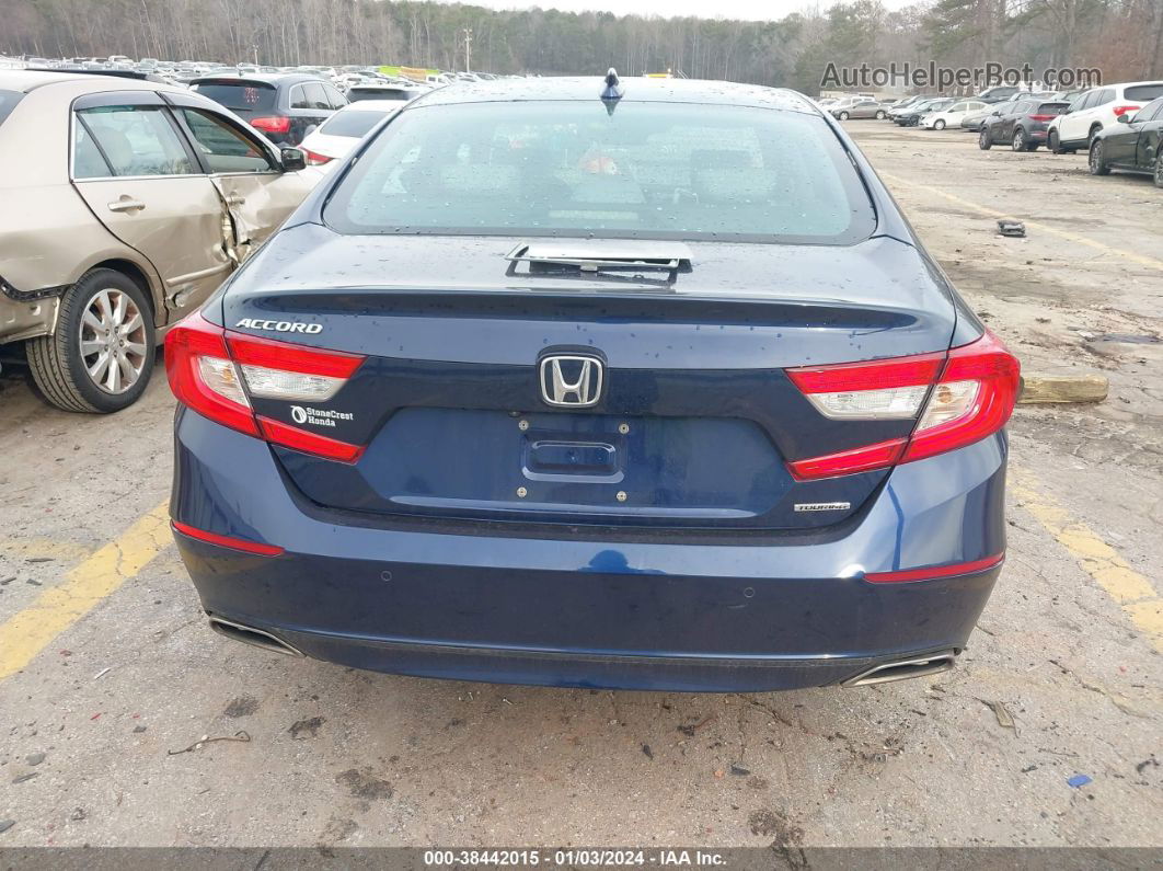 2018 Honda Accord Touring Blue vin: 1HGCV1F9XJA202674