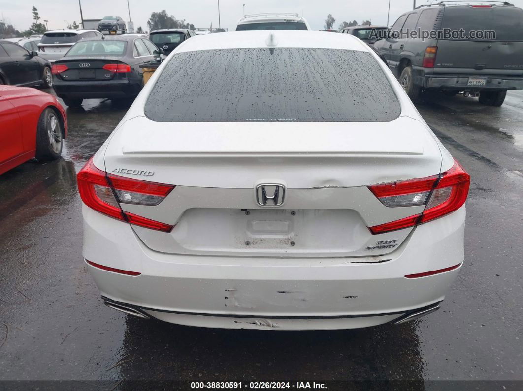 2019 Honda Accord Sport 2.0t White vin: 1HGCV2F30KA019447