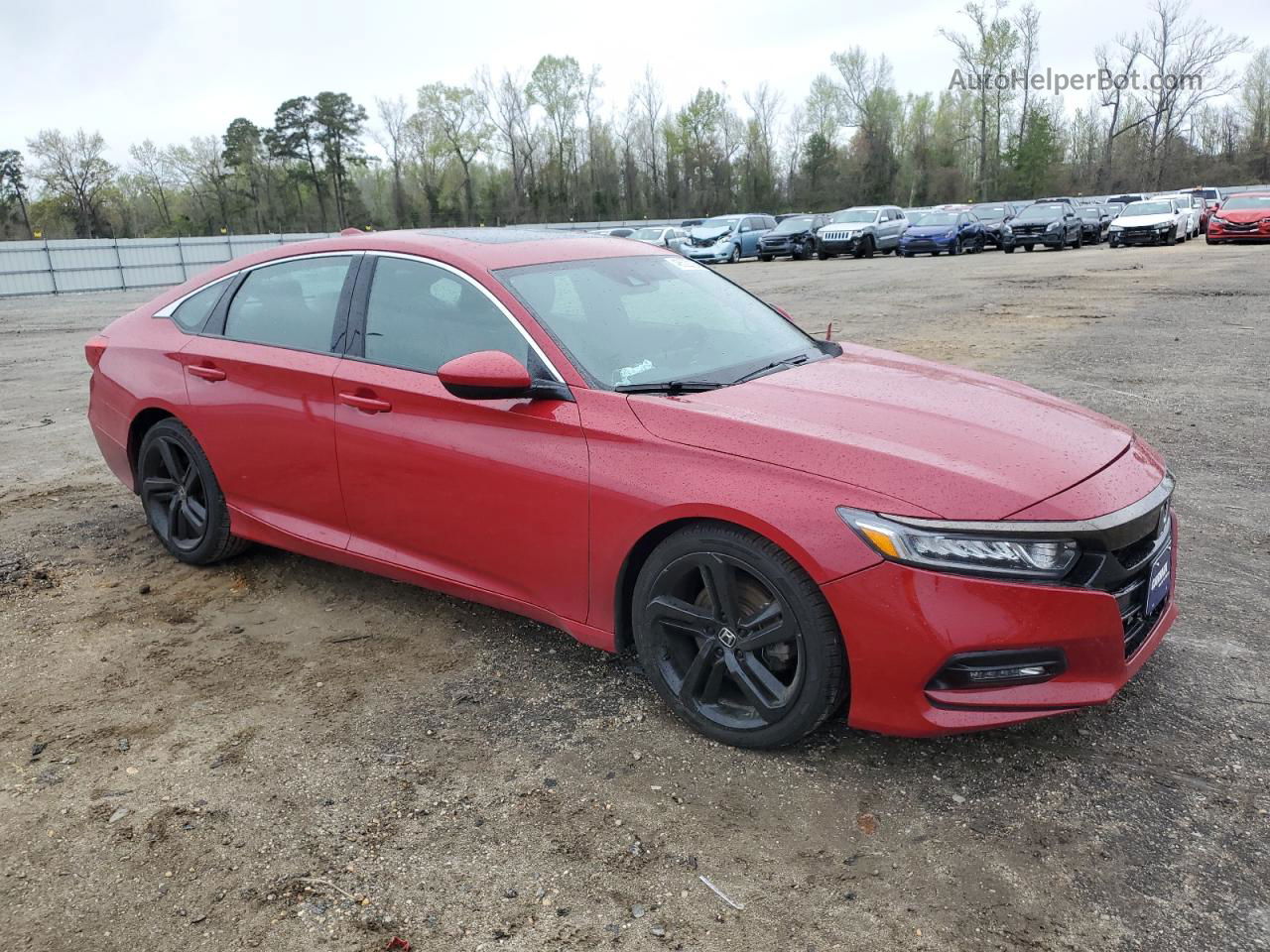 2018 Honda Accord Sport Red vin: 1HGCV2F31JA019617