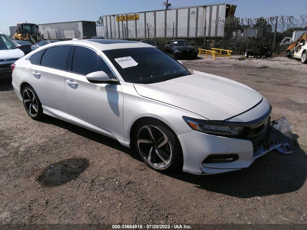 2019 Honda Accord Sedan Sport 2.0t White vin: 1HGCV2F31KA015195