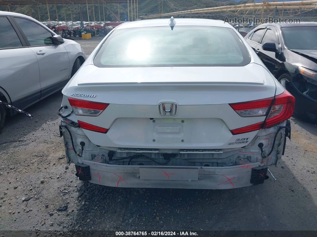 2019 Honda Accord Sport 2.0t White vin: 1HGCV2F31KA036306