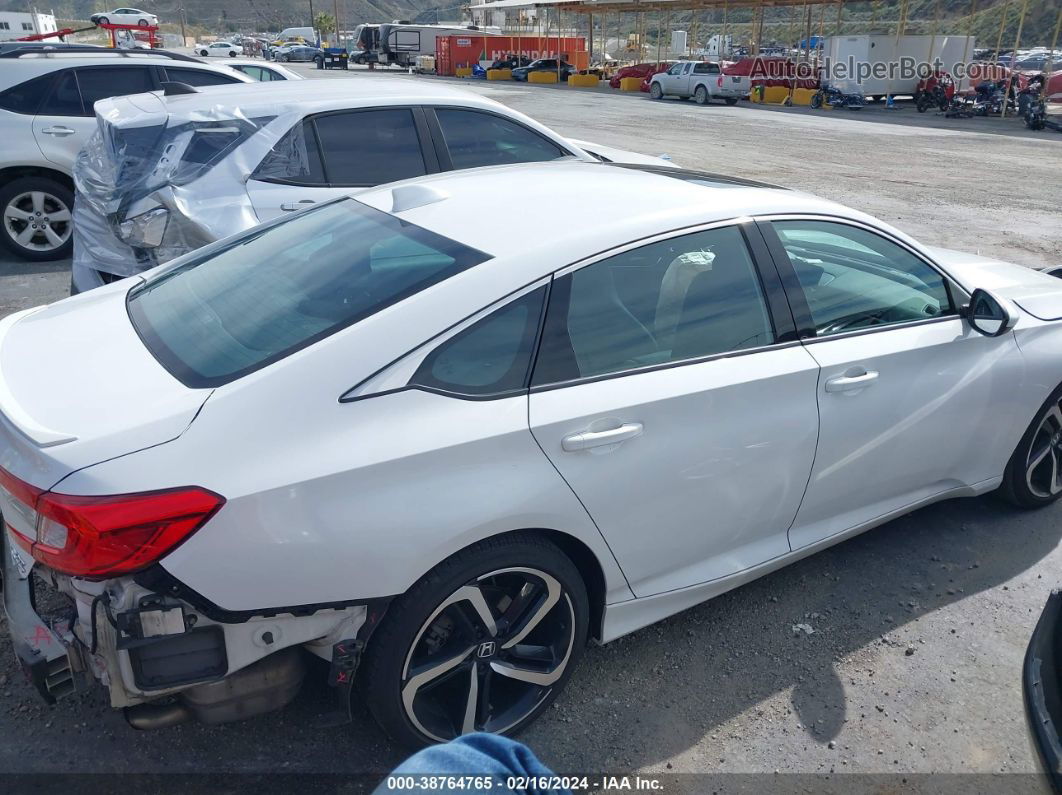 2019 Honda Accord Sport 2.0t White vin: 1HGCV2F31KA036306