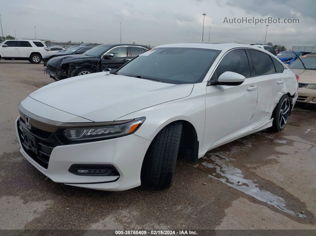 2018 Honda Accord Sport 2.0t White vin: 1HGCV2F32JA030562