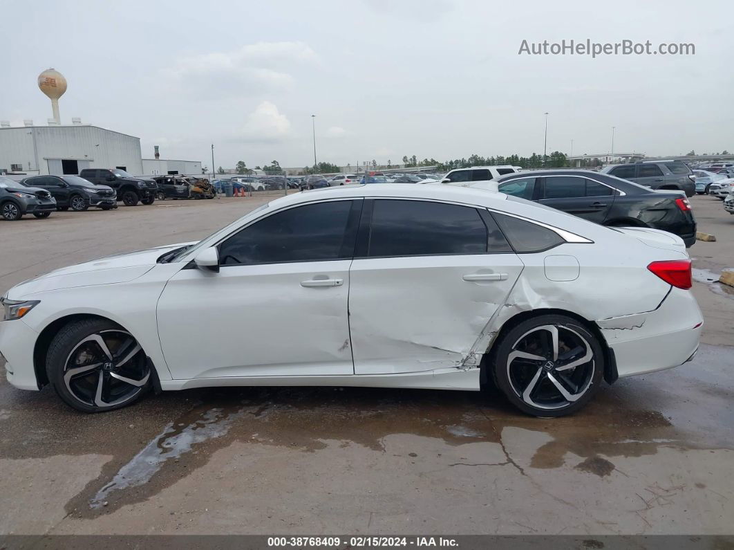 2018 Honda Accord Sport 2.0t White vin: 1HGCV2F32JA030562