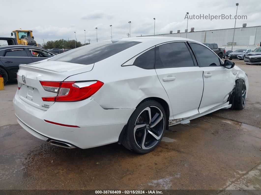 2018 Honda Accord Sport 2.0t White vin: 1HGCV2F32JA030562