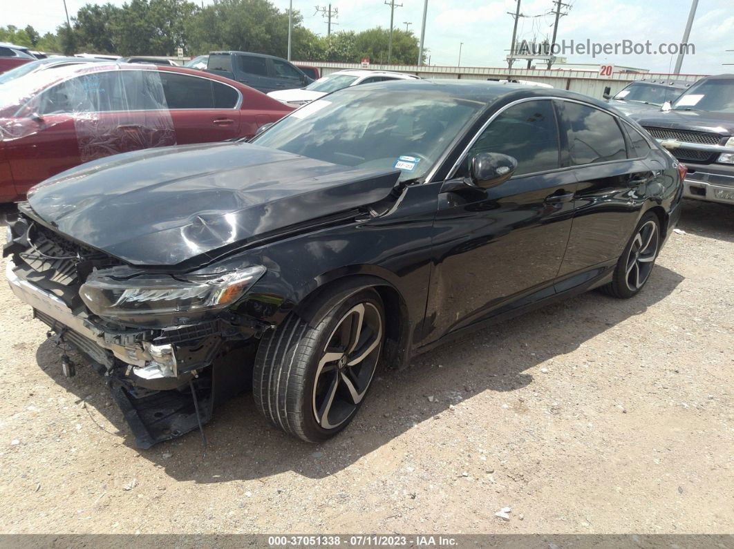 2019 Honda Accord Sedan Sport 2.0t Black vin: 1HGCV2F32KA017537