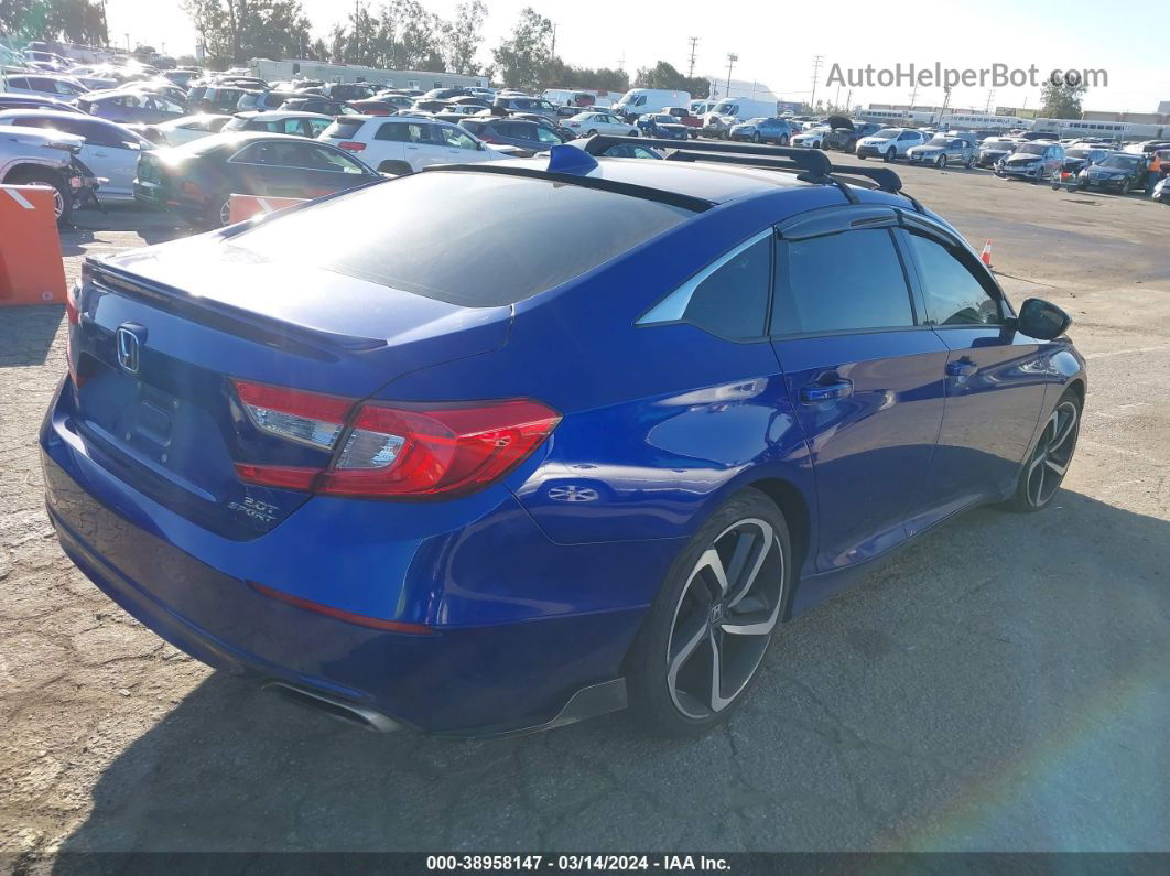 2019 Honda Accord Sport 2.0t Blue vin: 1HGCV2F32KA026786